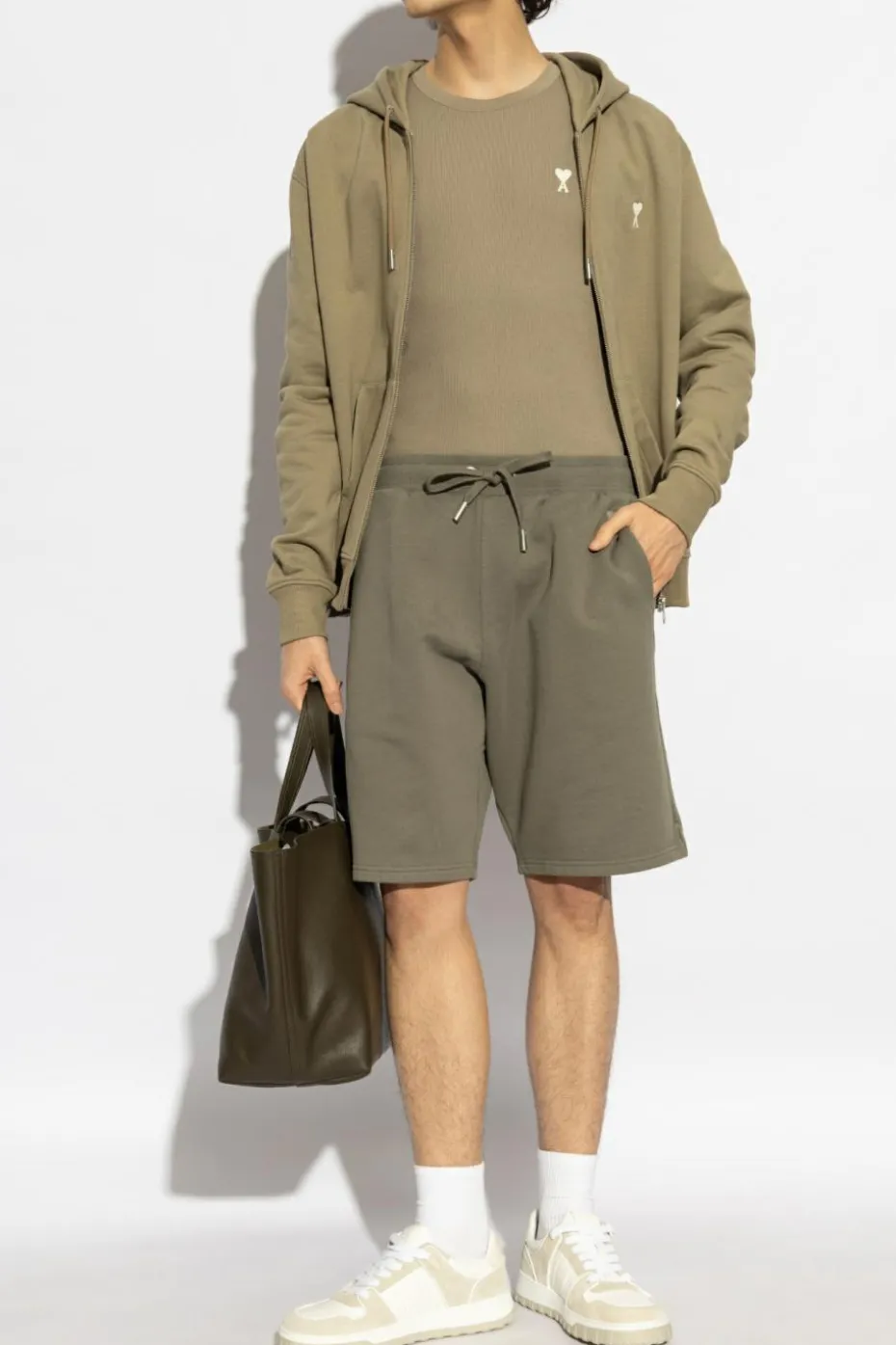 Ami Alexandre Mattiussi GREEN Logo shorts