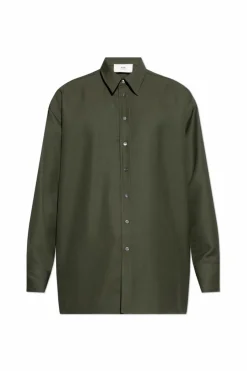 Ami Alexandre Mattiussi GREEN Shirt with slit