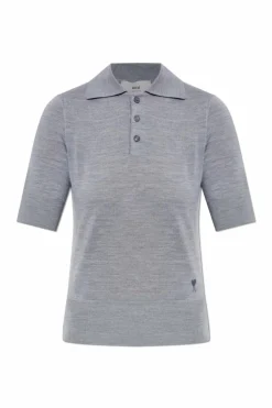 Ami Alexandre Mattiussi GREY Wool polo