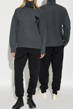 Ami Alexandre Mattiussi GREY Wool turtleneck