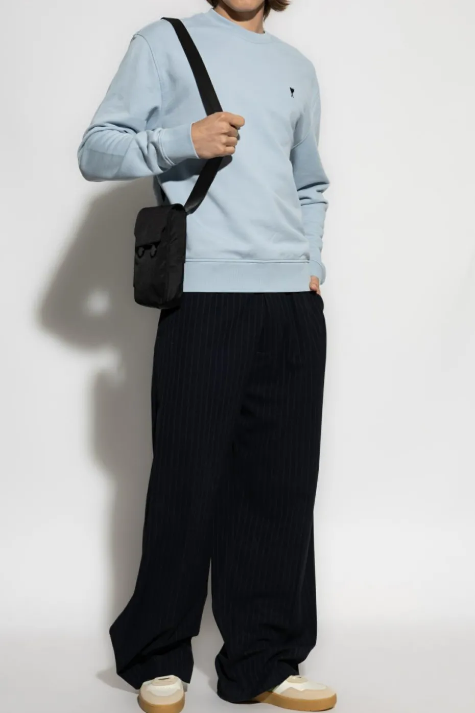Ami Alexandre Mattiussi light blue Sweatshirt with logo