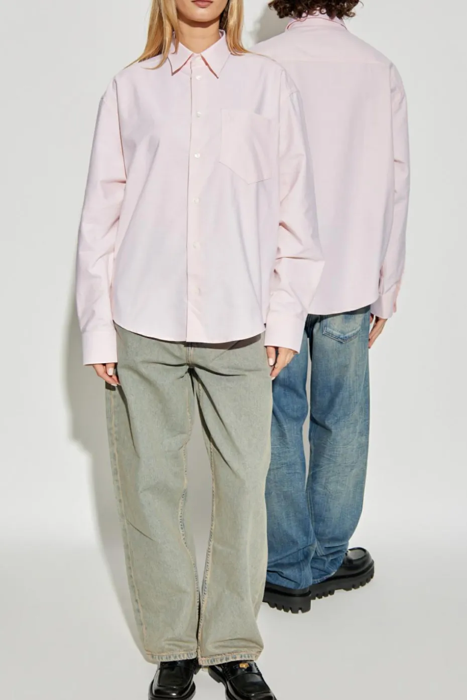 Ami Alexandre Mattiussi PINK Shirt with logo