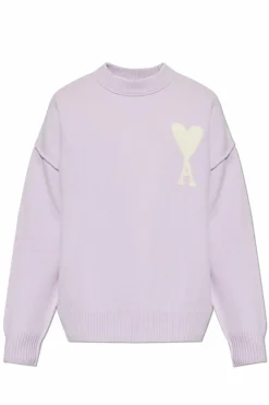 Ami Alexandre Mattiussi PURPLE Wool Sweater