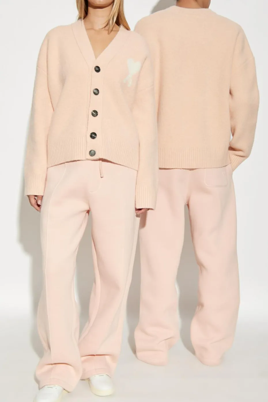 Ami Alexandre Mattiussi PINK Sweatpants with stitching