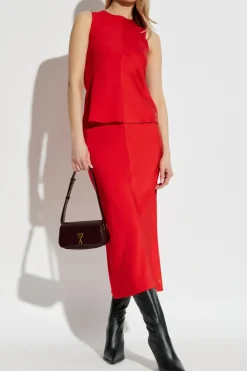 Ami Alexandre Mattiussi RED Skirt with stitching