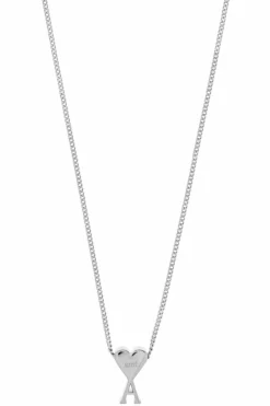 Ami Alexandre Mattiussi SILVER Necklace with logo pendant