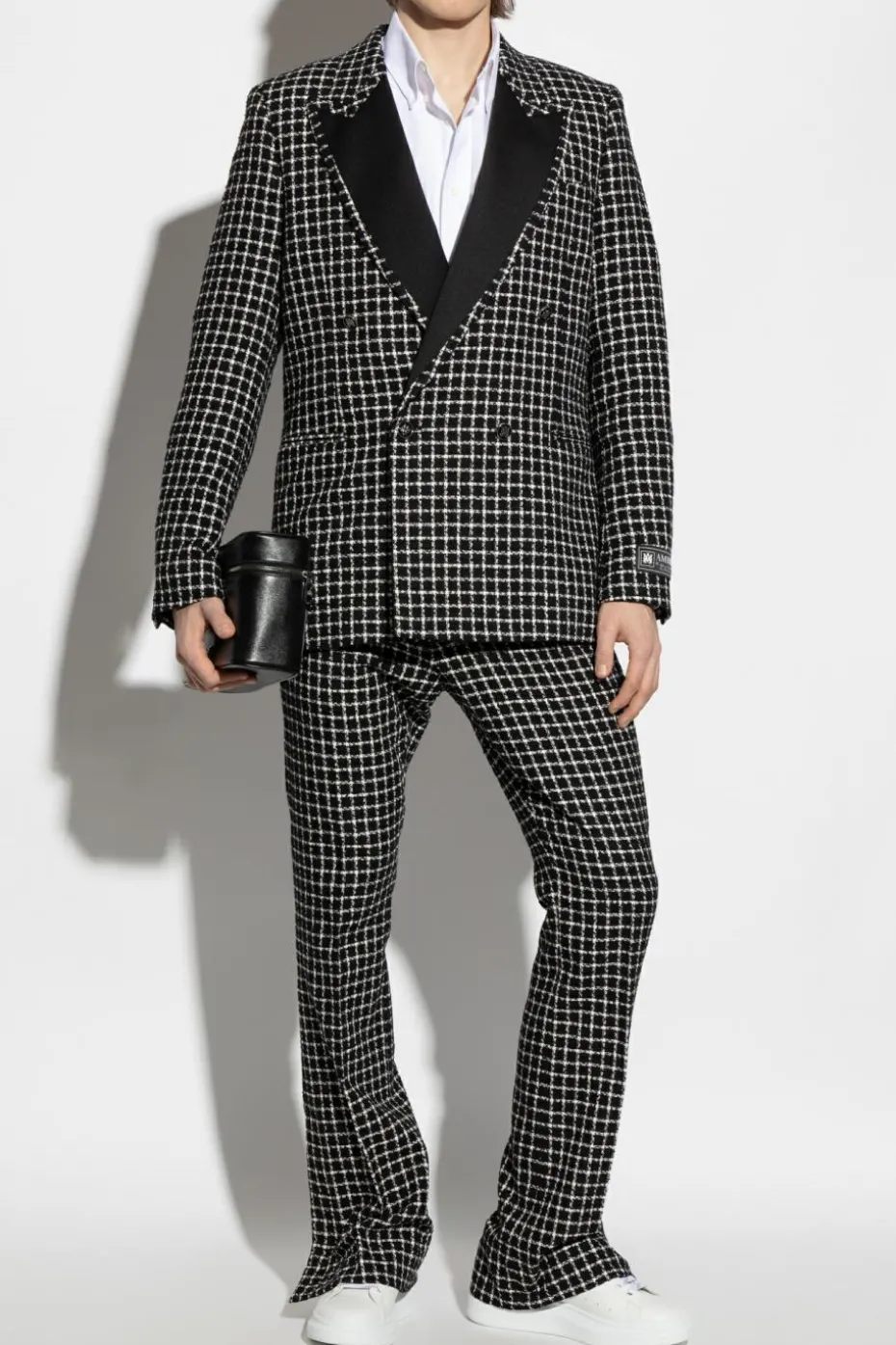 Amiri BLACK Blazer with check pattern