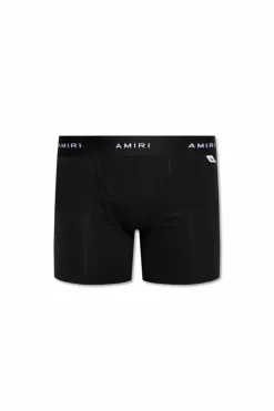 Amiri BLACK Boxer shorts with logo