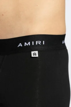 Amiri BLACK Boxer shorts with logo