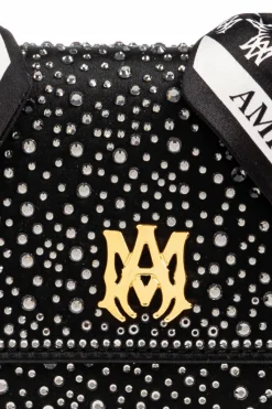 Amiri BLACK Handbag with shimmering crystals