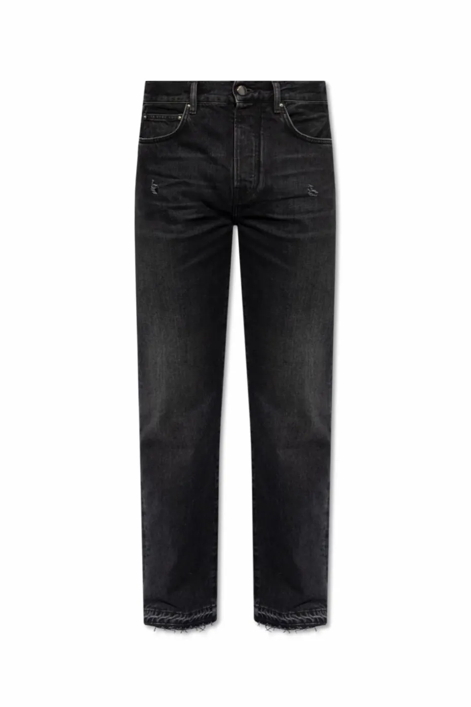 Amiri BLACK Jeans with a `vintage` effect