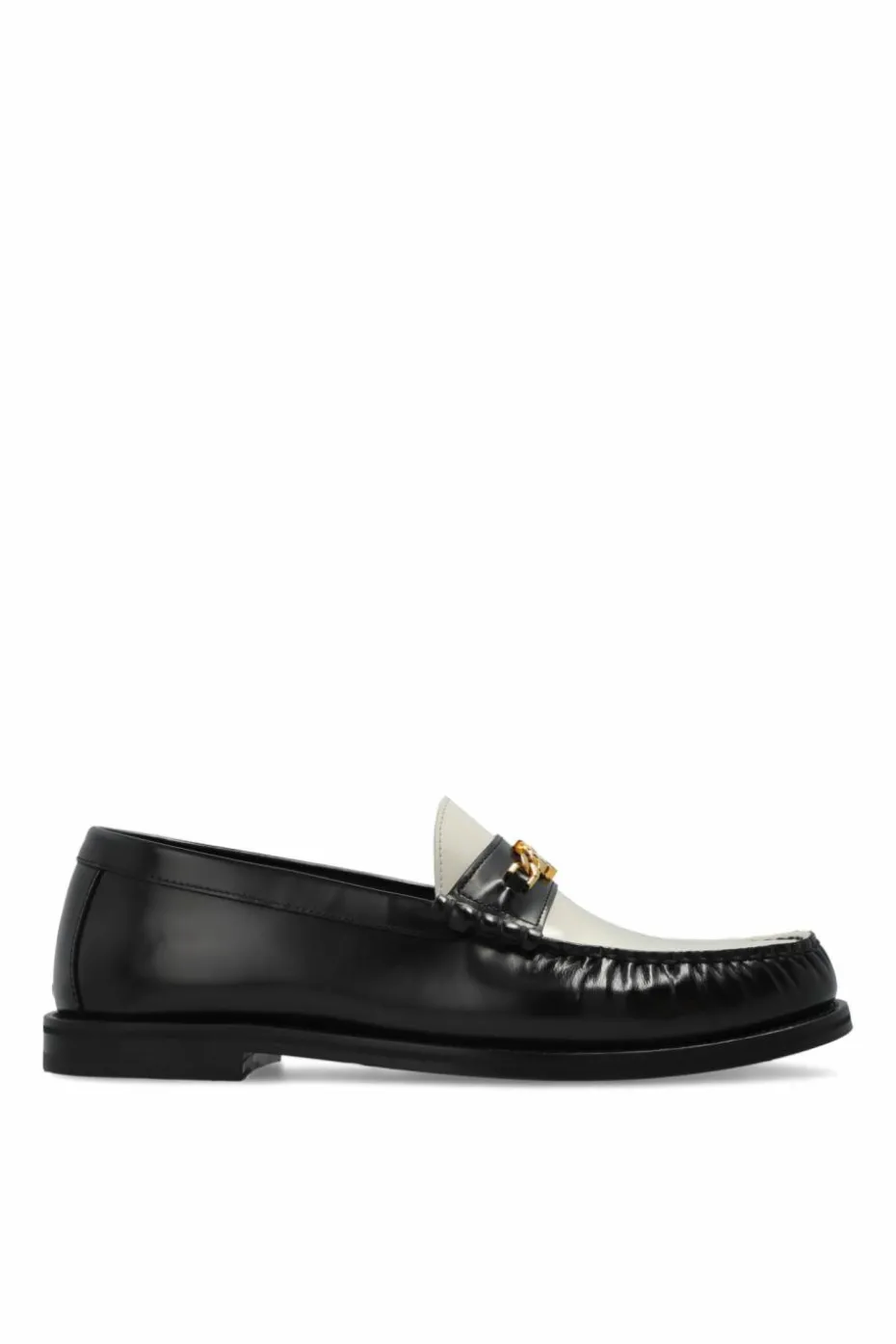 Amiri BLACK Leather boots Two Toone Ma Chain