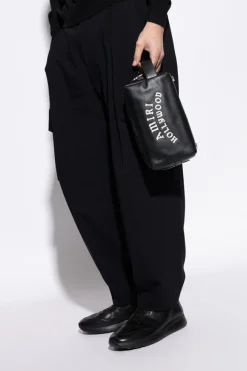 Amiri BLACK Leather toiletry bag