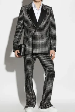 Amiri BLACK Plaid pattern pants