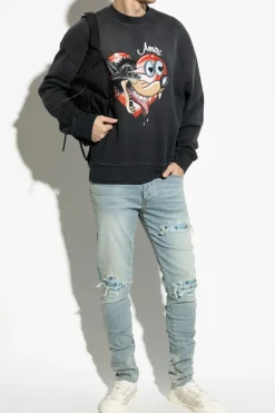 Amiri BLACK Printed sweatshirt