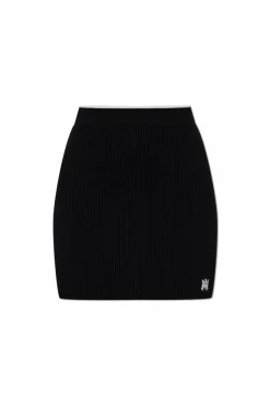 Amiri BLACK Ribbed skirt