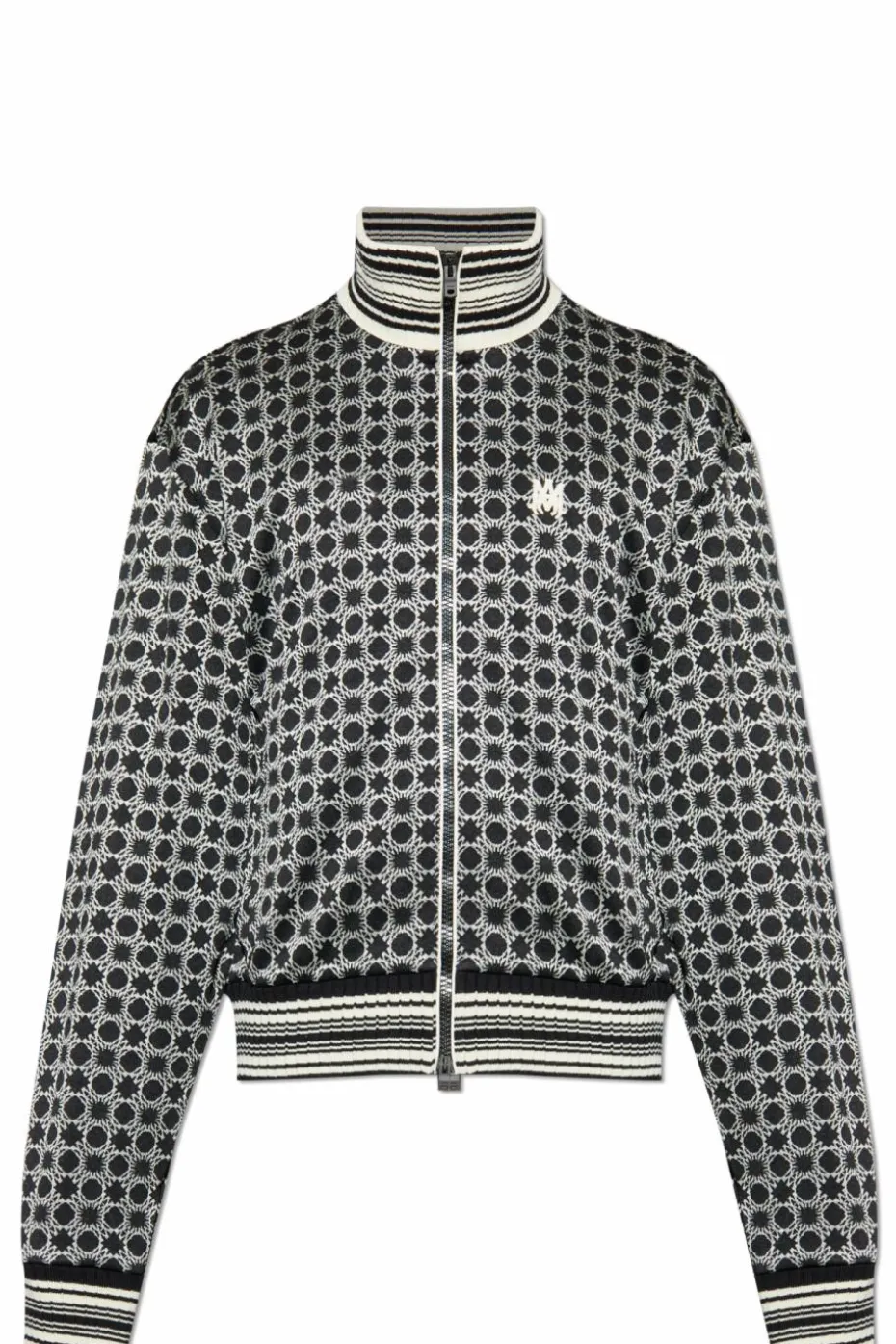 Amiri BLACK Sweatshirt with stand-up collar