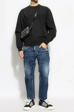 Amiri BLACK Sweatshirt with logo