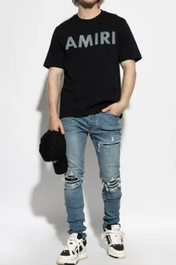 Amiri BLACK T-shirt with logo