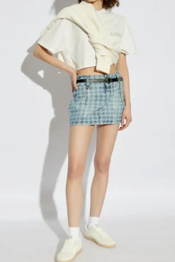 Amiri BLUE Denim skirt