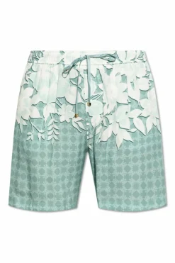 Amiri BLUE Floral print shorts