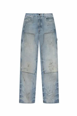 Amiri BLUE Jeans with a worn effect