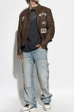 Amiri BLUE Jeans with a worn effect