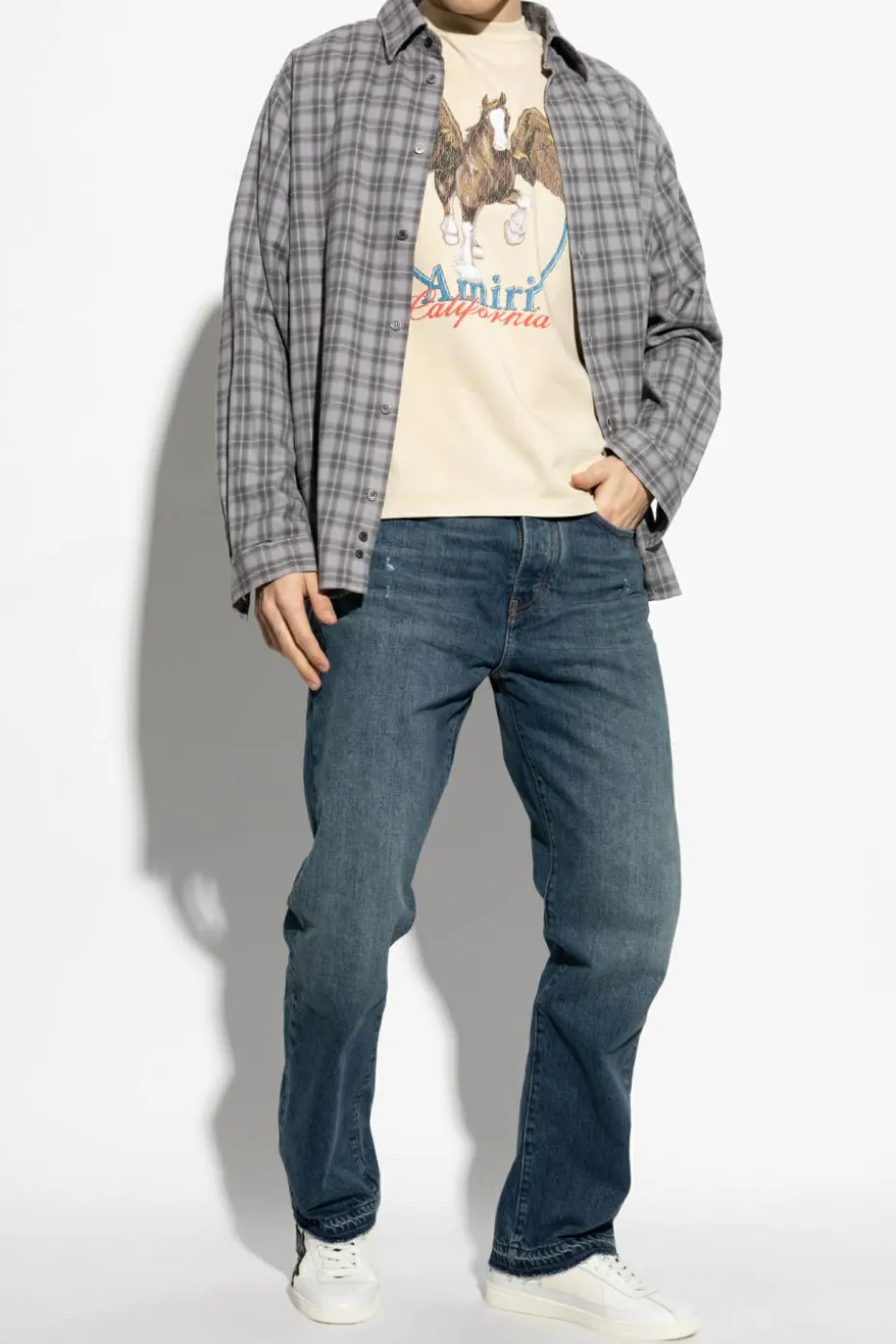 Amiri BLUE Jeans with vintage effect