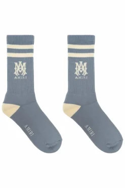 Amiri BLUE Socks with logo