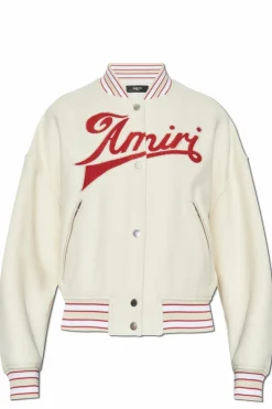 Amiri cream Jacket with logo