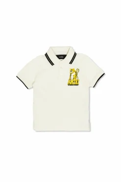 Amiri Kids cream Polo with print