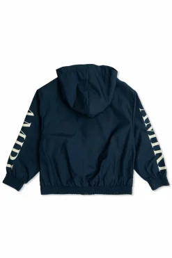 Amiri Kids NAVY BLUE Light jacket with logo
