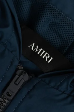 Amiri Kids NAVY BLUE Light jacket with logo