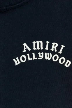 Amiri Kids NAVY BLUE Shirt with snap buttons