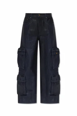 Amiri NAVY BLUE Jeans with logo