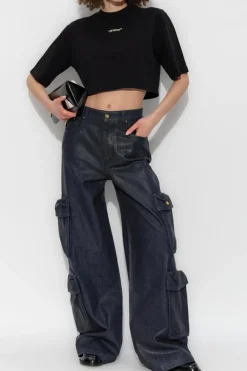 Amiri NAVY BLUE Jeans with logo