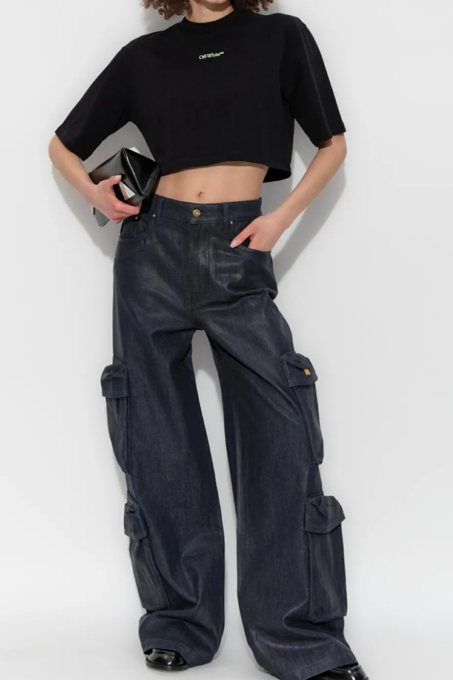 Amiri NAVY BLUE Jeans with logo