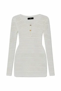 Amiri WHITE Woven dress