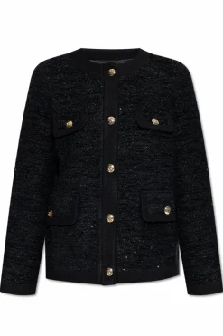 Anine Bing BLACK Jacket with decorative trim