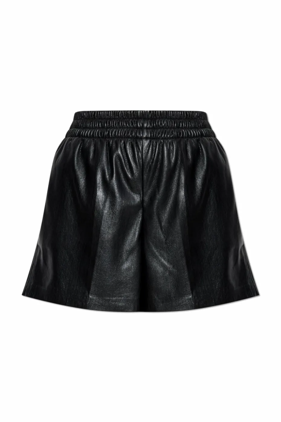 Anine Bing BLACK Kam vegan leather shorts
