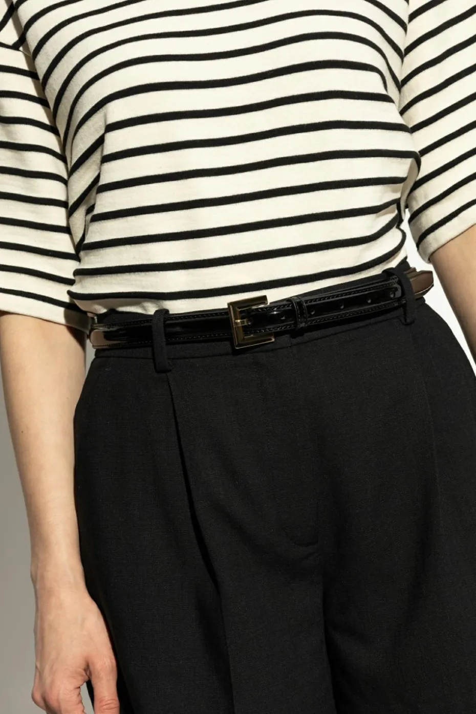 Anine Bing BLACK Leather belt