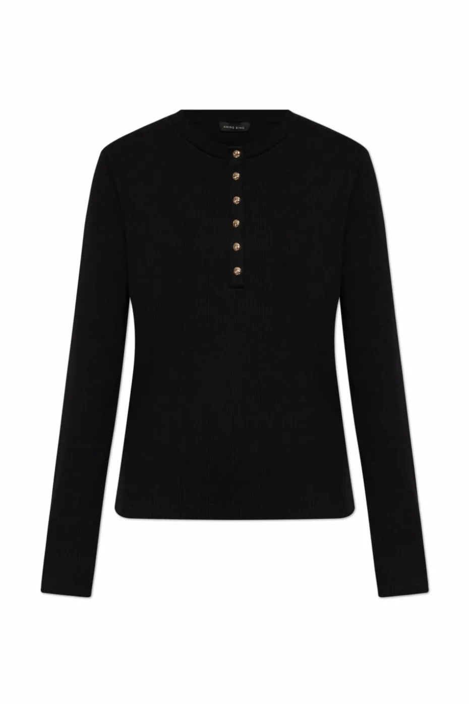 Anine Bing BLACK Ribbed top ‘Alessia’
