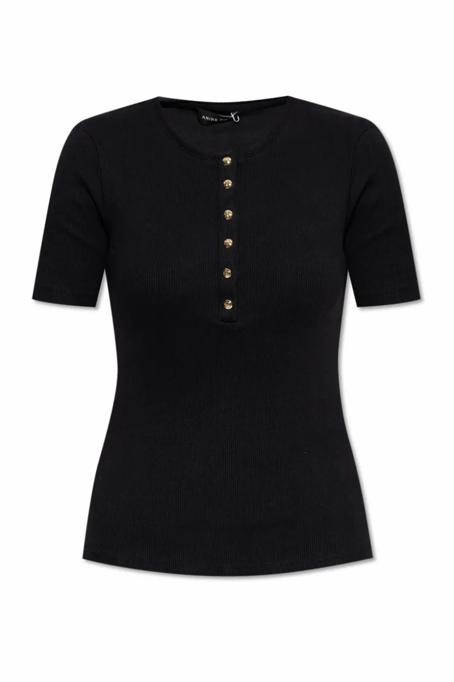 Anine Bing BLACK Ribbed top 'Alessia'