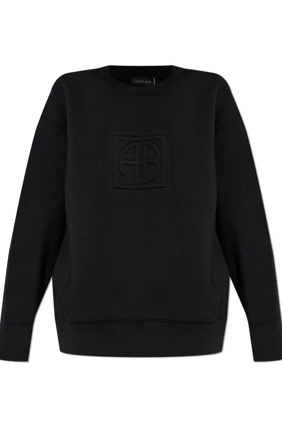 Anine Bing BLACK Sweatshirt with logo