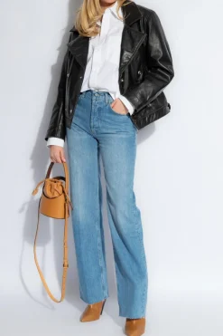 Anine Bing BLUE ‘Hugh’ wide leg jeans