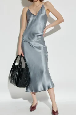 Anine Bing BLUE Silk skirt