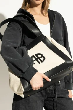 Anine Bing cream Cara shopper bag