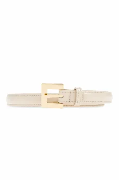Anine Bing cream Leather belt "Nicola"
