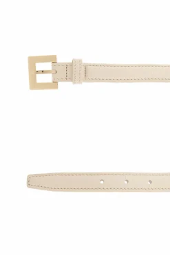 Anine Bing cream Leather belt