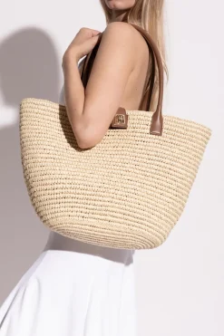 Anine Bing cream "Lou" shopper bag